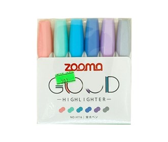 Zooma pastel 6 number highlighter design 2