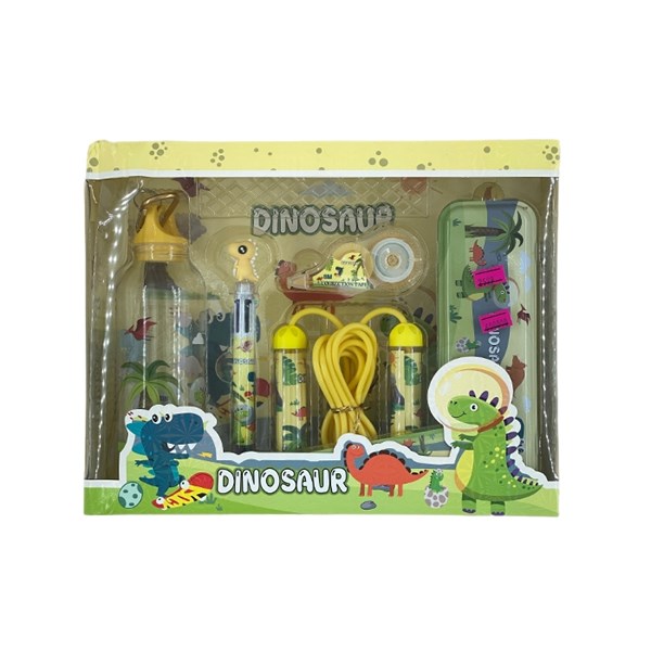 6-piece dinosaur design student stationery set