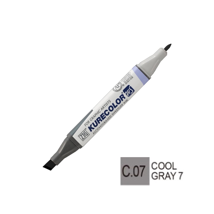 ماژیک طراحی کیوکالر دو سر COOL GRAY 7 (C.07)