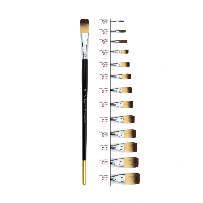 Pars Artist oil paint professional flat brush code 4000