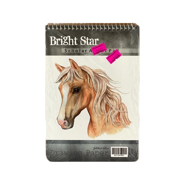 Bright Star drawing book, A5 size, horse design