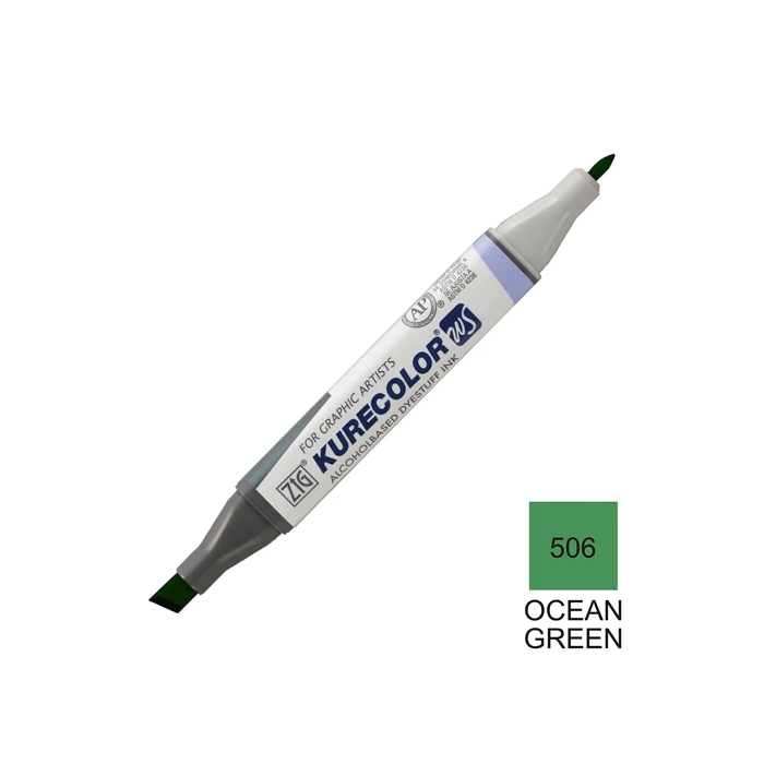 ماژیک طراحی کیوکالر دو سر OCEAN GREEN 506