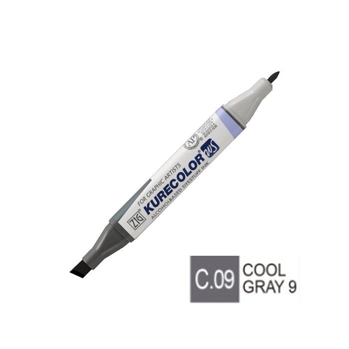 ماژیک طراحی کیوکالر دو سر COOL GRAY 9 (C.09)