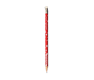 Karen Dash black pencil with Swiss flag design