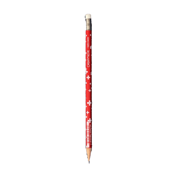 Karen Dash black pencil with Swiss flag design