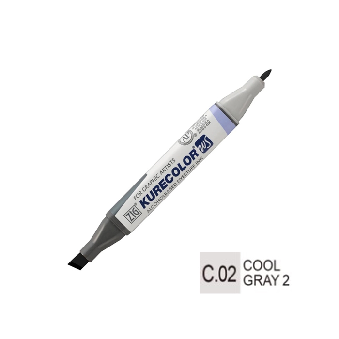 ماژیک طراحی کیوکالر دو سر COOL GRAY 2 (C,02)