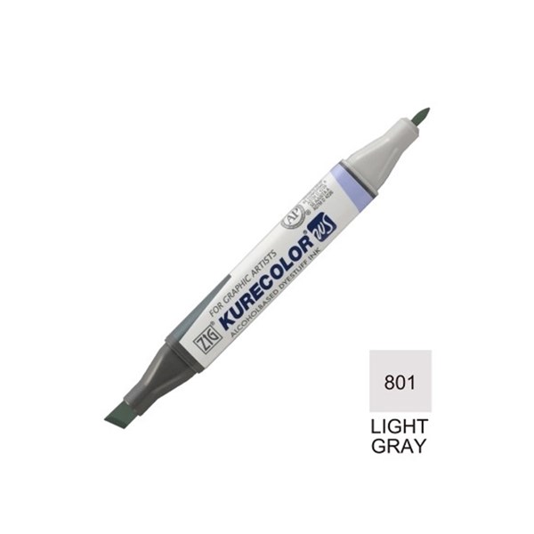 Kiocolor design marker (double ended) LIGHT GRAY 801