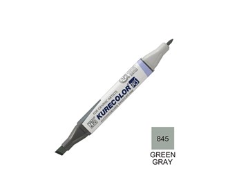 Qocolor double-headed design marker GREEN GRAY 845