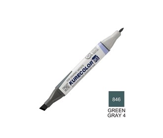 Kiocolor double-headed design marker GREEN GRAY 4 (846)