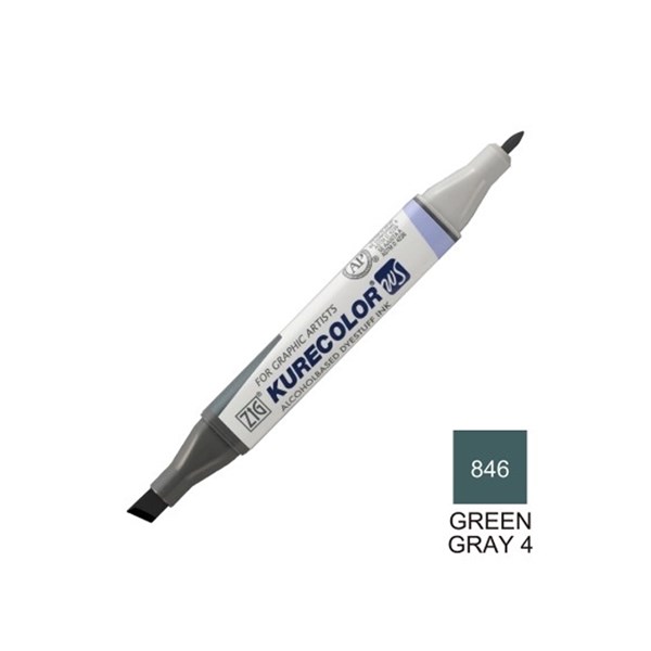 Kiocolor double-headed design marker GREEN GRAY 4 (846)