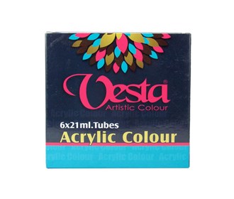 Acrylic paint set 6 colors 21 mil Vesta