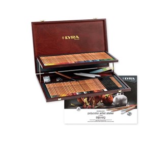 105-piece Lira drawing and colored pencil set