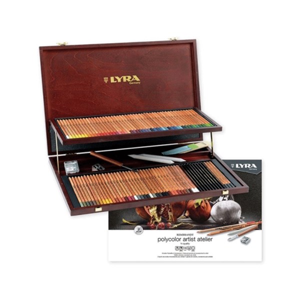 105-piece Lira drawing and colored pencil set