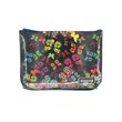 Fabric pencil case with 48 colors and a black butterfly design