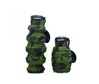 Collapsible silicone thermos grenade