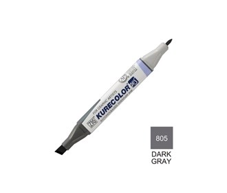 Qocolor design marker (double ended) DARK GRAY 805