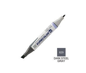 Qocolor design marker (double ended) DARK STEEL GRAY 829