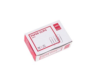Deli steel paper clips, size 33, code 39712 (pack of 100 pieces)