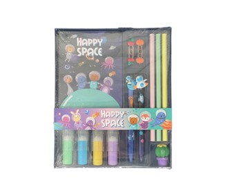 6-piece space design stationery set