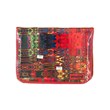 Fabric pencil case with 48 colors and a traditional red design