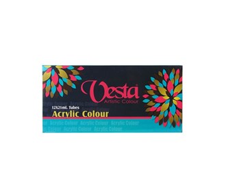 Set of acrylic paint 12 colors 21 mil Vesta