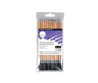 Set of 12 Daler-Rowney Simply drawing pencils