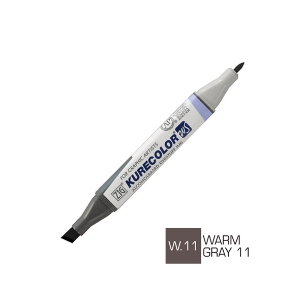 Qocolor double-headed design marker WARM GRAY 11 (W.11)