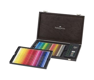 Fabercastel polychrome colored pencils, wooden box (48 colors + 4 pieces)