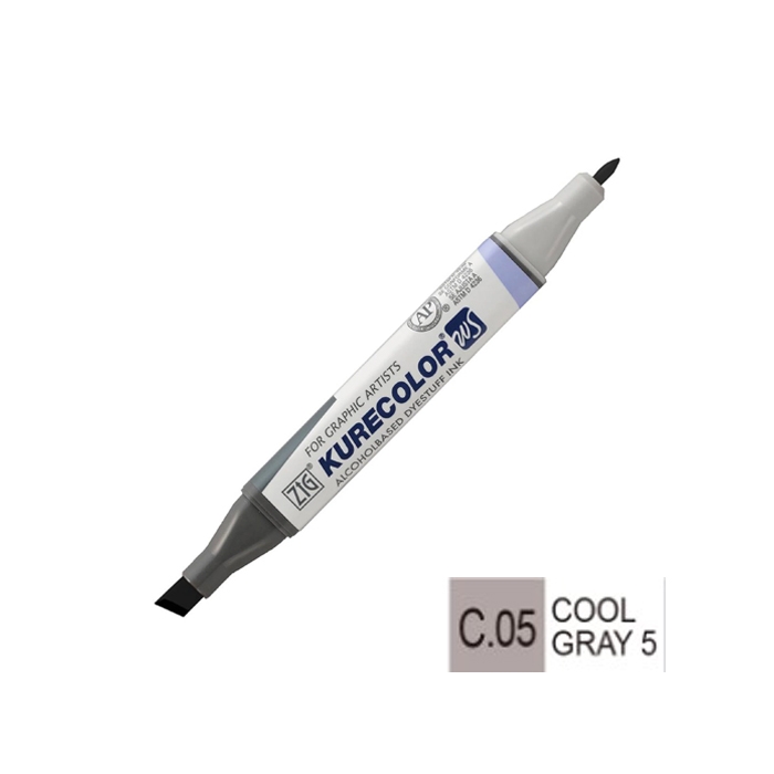 ماژیک طراحی کیوکالر دو سر COOL GRAY 5 (C.05)