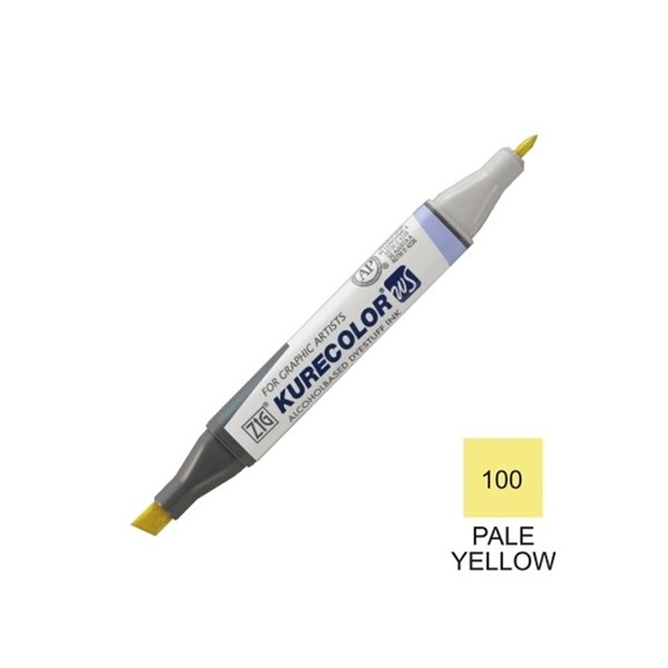 Kiocolor double-ended design marker PALE YELLOW 100