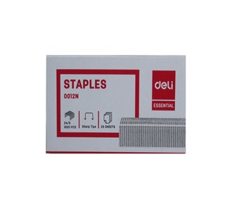 Deli stapler, model 0012N, size 24/6, pack of 1000 pieces