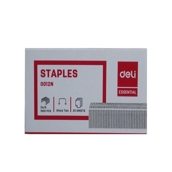 Deli stapler, model 0012N, size 24/6, pack of 1000 pieces