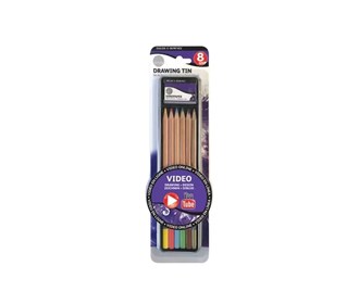 Colored pencils of 8 colors