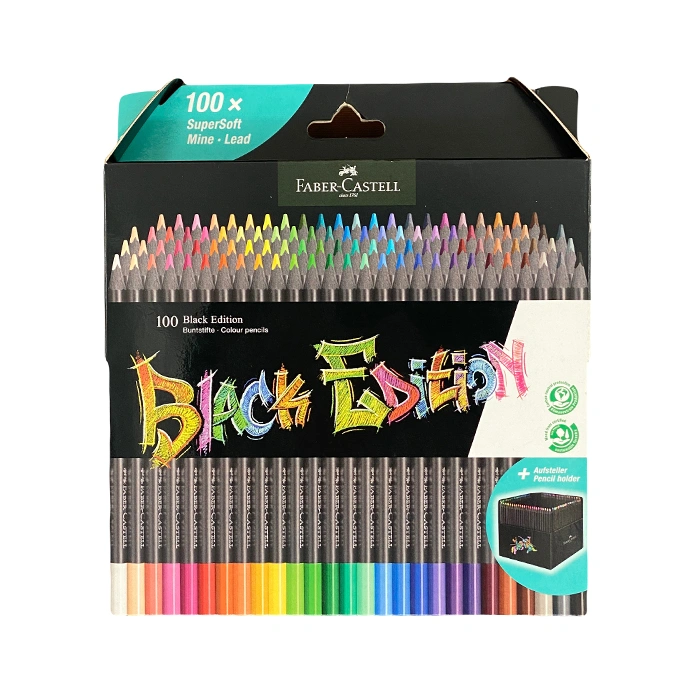 100 colors of Faber-Castell black edition colored pencils