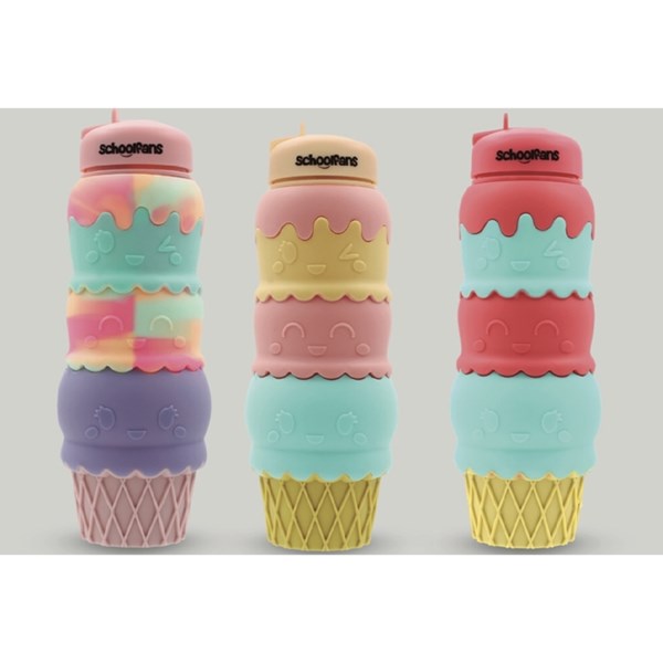 School Fence silicone thermos, large ice cream model, code 9301