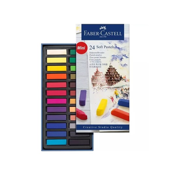 Chalk pastel 24 colors Mini Fabercastel model soft pastel creative studio