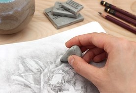 کاربرد پاک کن خمیری در سیاه قلم