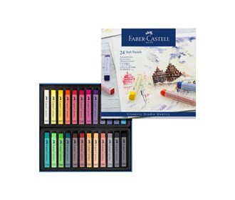 24 colors Fabercastel chalk pastels, creative studio soft pastel model