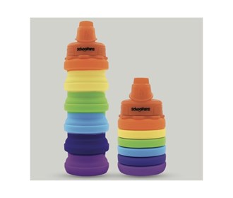 School Fence accordion silicone thermos, rainbow model, code 9313